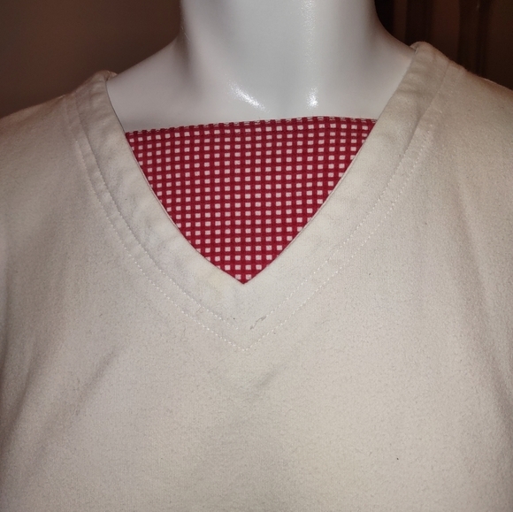 VINTAGE bechamel embroidered cherry v neck shirt - Picture 3 of 7